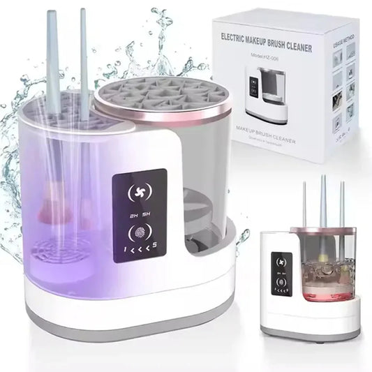 3-in-1 Electric Makeup Brush Cleaning and Drying Machine with Portable USB Functionality